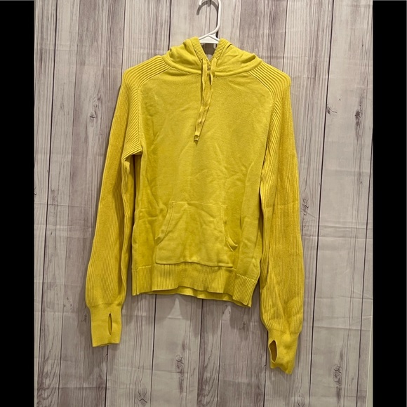 STYLE & CO hoodie sweater/ yellow sunray size M - Picture 5 of 7